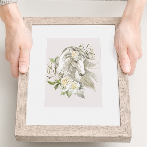 Horse Watercolor Illustration Wall Art Print Poster Unframed - Picture 10 of 17